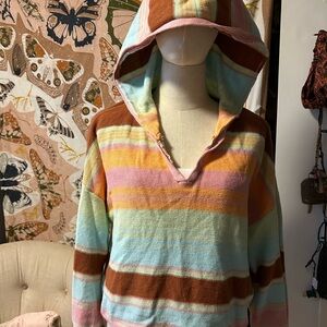 Striped Multicolor Hooded Sweater